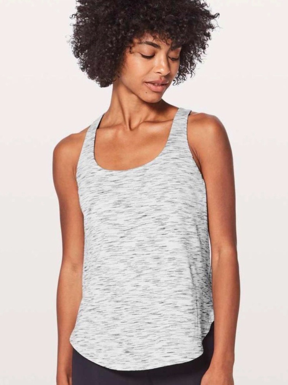 LuLuLemon Stash and Run Light Gray Tank Top - Women's Sleeveless Top